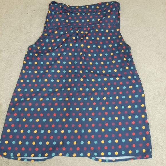 Modcloth Polka Dot V Neck Button Front Tank Top - Picture 10 of 10